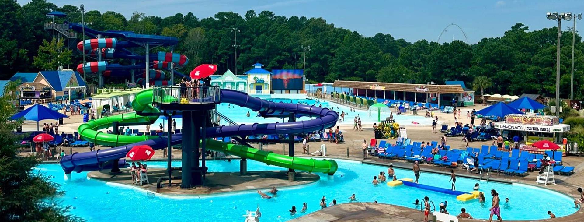 Ocean Breeze activity pool with water slides